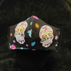 🌺Black, Pink and Blue Sugar Skulls Mask🌺